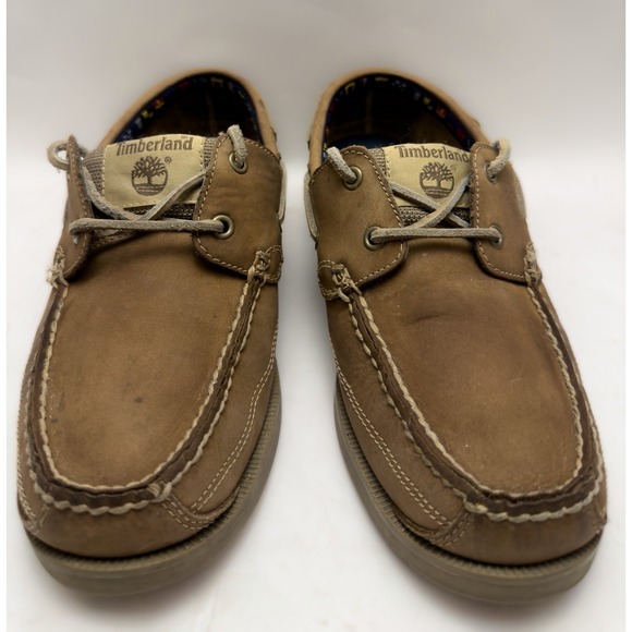 Timberland Boat Shoes Mens Size 8 Earthkeepers 5229R Leather Brown - Picture 2 of 10